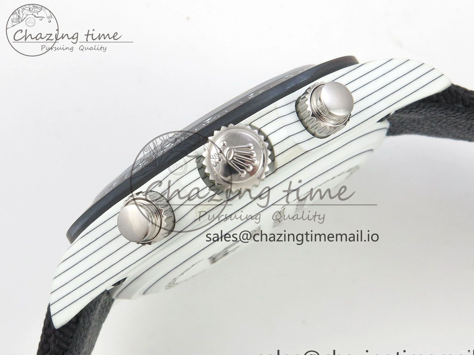 MiroTime 0227 Daytona DIW Carbon Case and Bezel DIWF Edition Grey White Dial on Black Nylon Strap A AllSeason 72